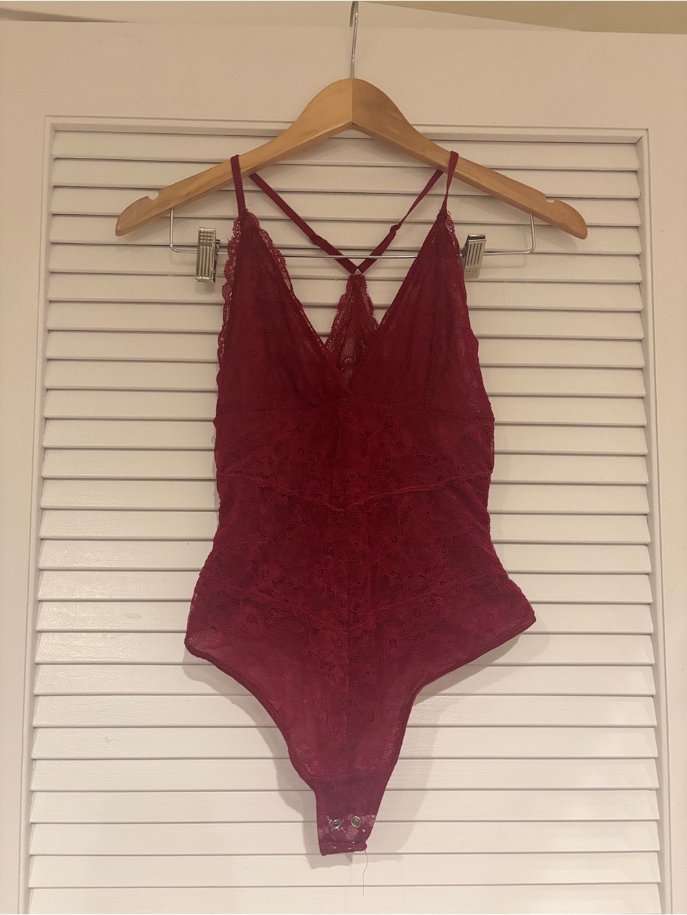 Dynamite Burgundy Lace Bodysuit